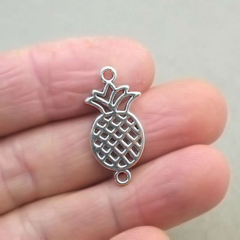 pineapple charm connector antique silver CM1836S