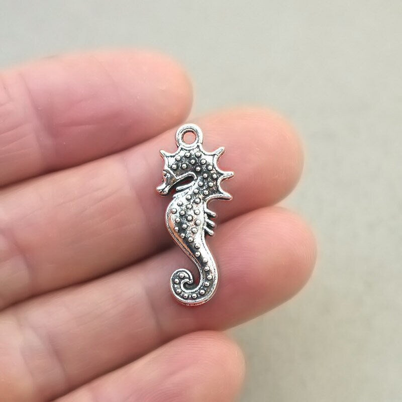 seahorse charm antique silver CM1855S