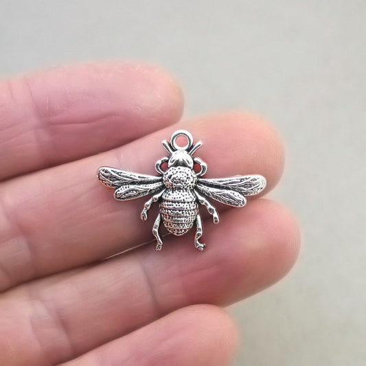 bee charms antique silver CM1865S