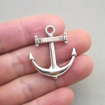 large anchor charm antique silver CM1884S