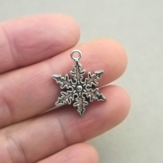 snowflake charm antique silver CM1896S