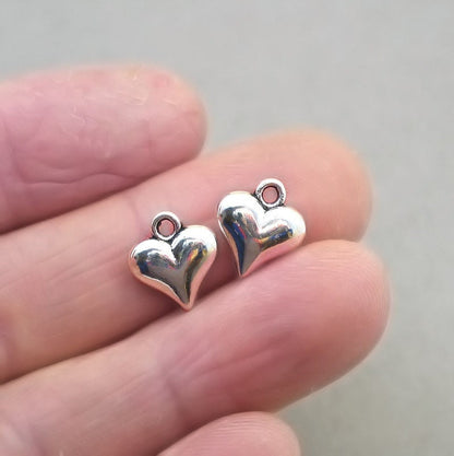 heart charms antique silver CM1881S