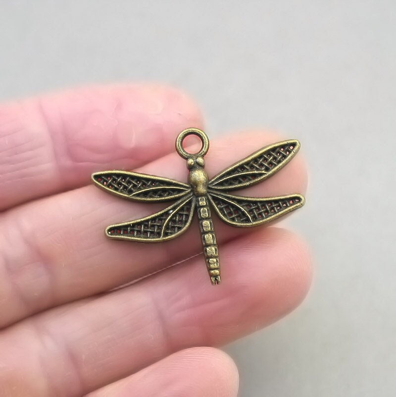 dragonfly charm antique bronze CM1649B