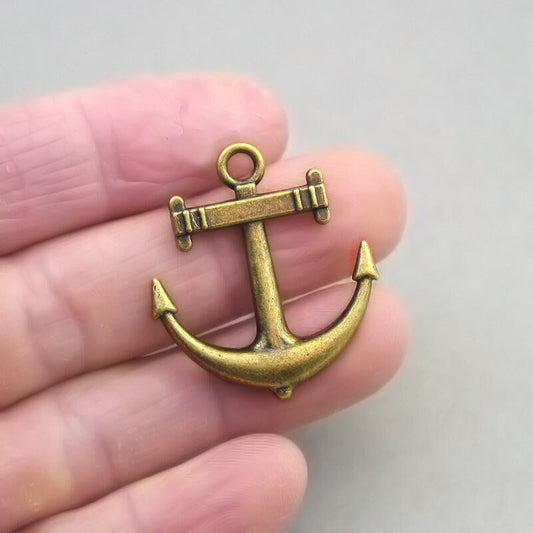 large anchor charm antique bronze CM1884B