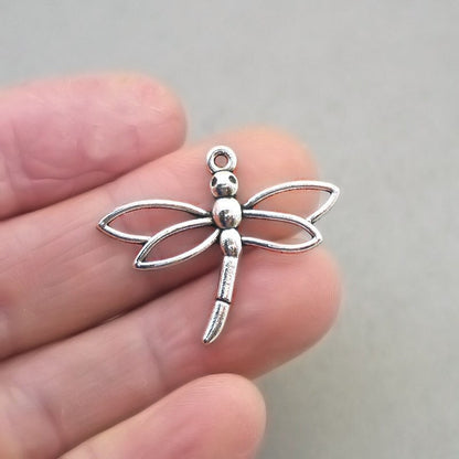 dragonfly charm antique silver CM1901S